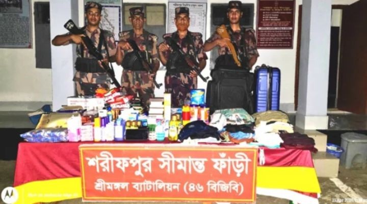 কুলাউড়ায় ঘোষণাবহির্ভূত পণ্য জব্দ, শুল্ক ফাঁকির চেষ্টা